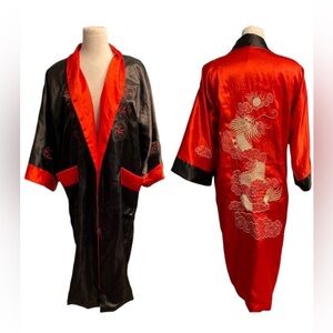 Dragon Embroidered Kimono Robe